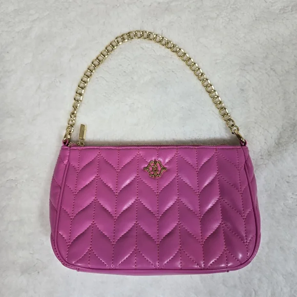 Nanette Lepore NWT!! Quilt gold chain Mauve bag Nanette Lepore Vegan Leather Mauve Quilt Chain Gold Handle  main image 3